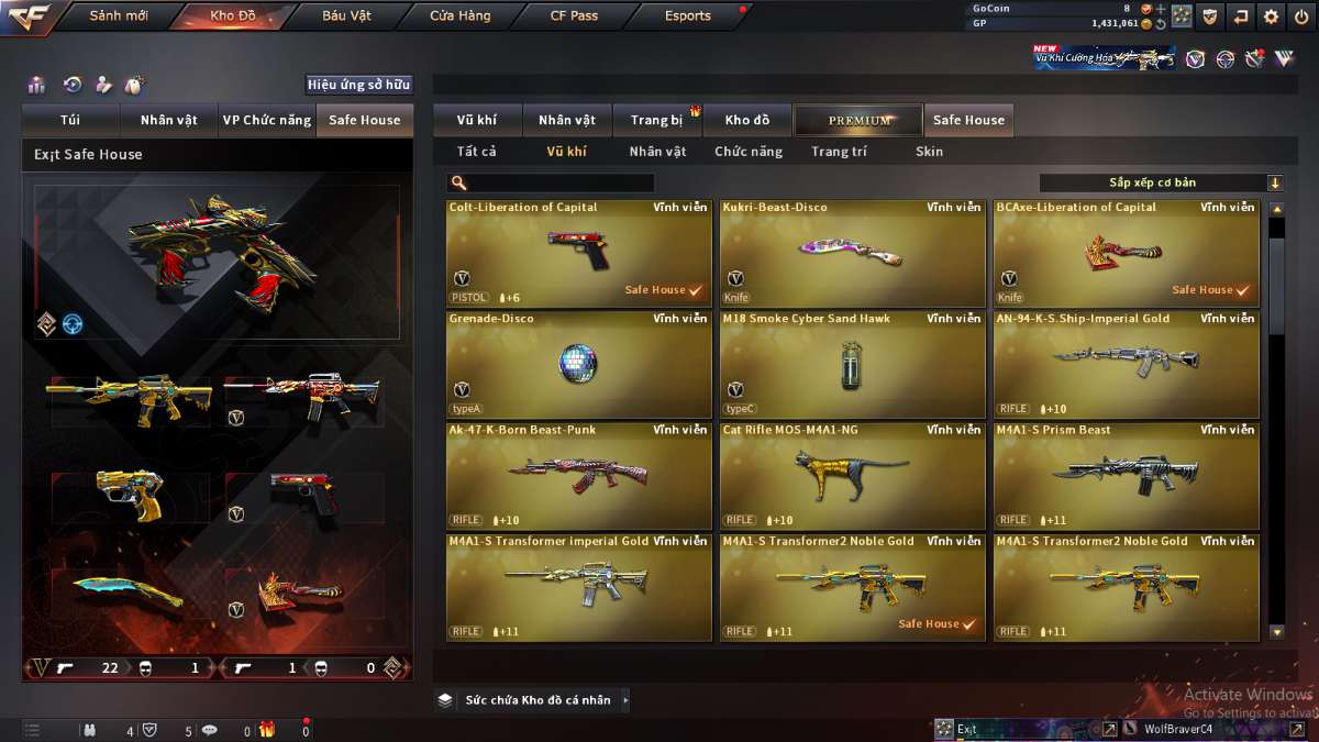 shop acc cf uy tin gia re